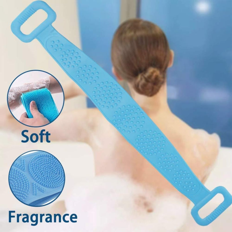 Silicone massage scrubber skin cleansing belt