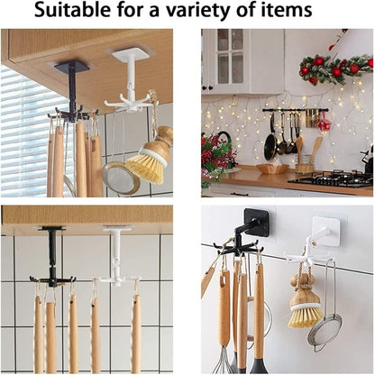 360 Degrees Rotated Kitchen Hooks Self Adhesive