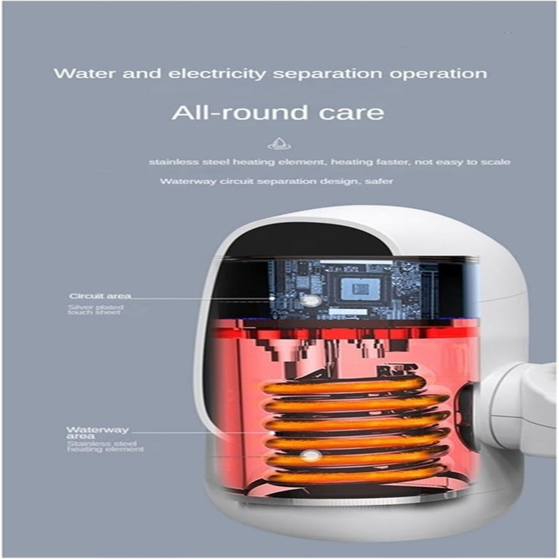 Instant electric hot water heater faucet