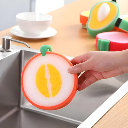 Fruit shaped cleaning sponge