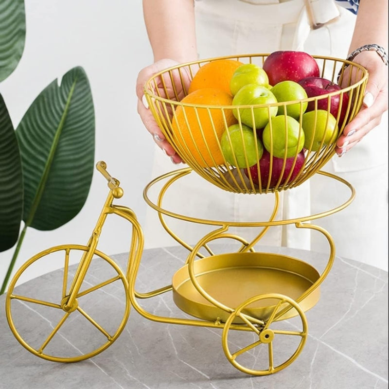 Fruit Storage Basket Decor Bicycle Shaped