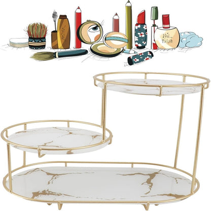 3 Tier Golden Vanity Stand