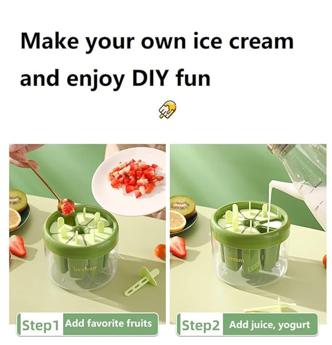 Plastics Ice Cream Mold DIY Dessert Popsicle Moulds Tray Ice