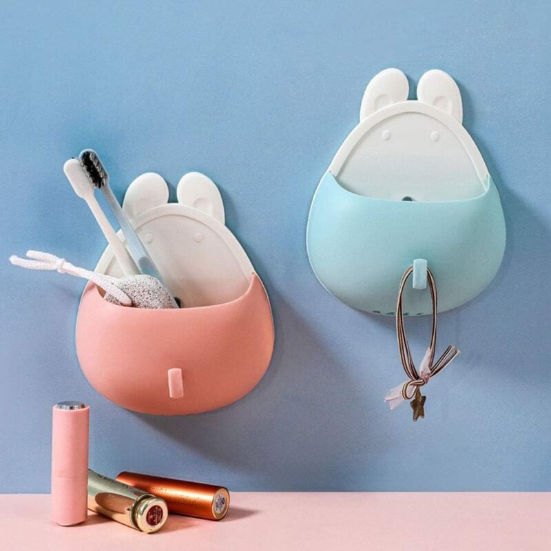 Multifunctional wall-mounted toothbrush storage holder