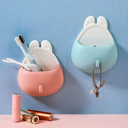 Multifunctional wall-mounted toothbrush storage holder