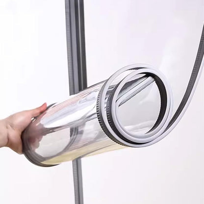 2 PCs AC Cooling Door Curtain, (1 Meter*2 Meter)Air Tight Cooling Proof, Windproof, sound proof, dustproof, Magnetic Self-Adhesive PVC Transparent Soft Curtain