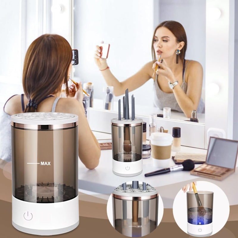 Automatic usb operate makeup brushes cleaner machine 