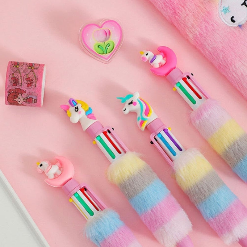 6pcs ballpoint pen stuffed animal
