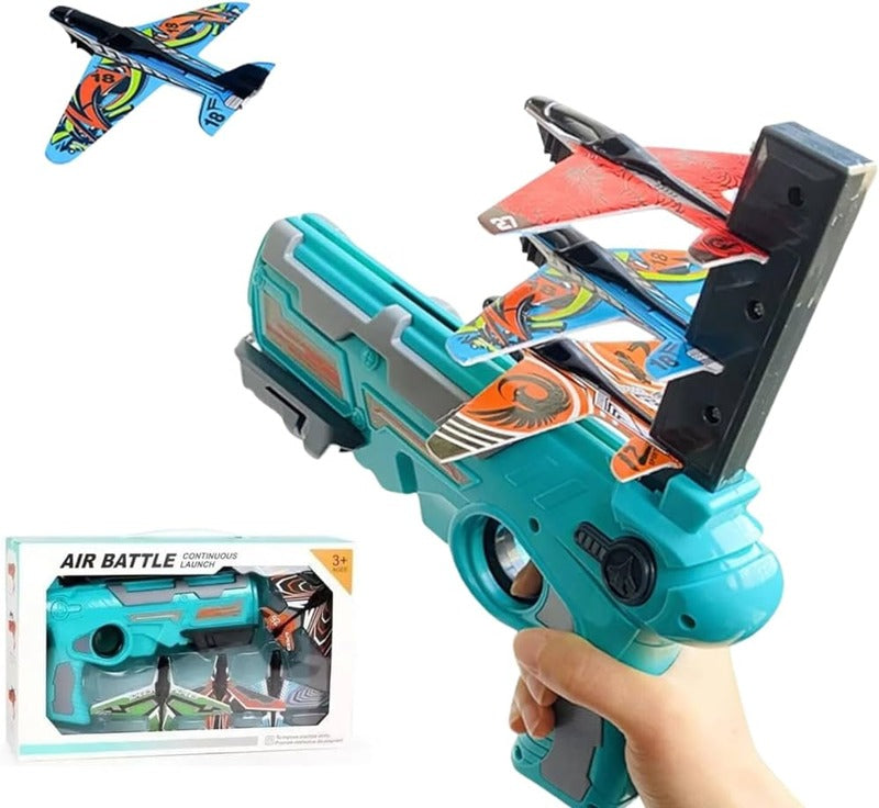 Funblast airplane launcher gun toy