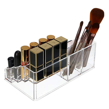 Acrylic cosmetic box makeup brushes lipstick holder