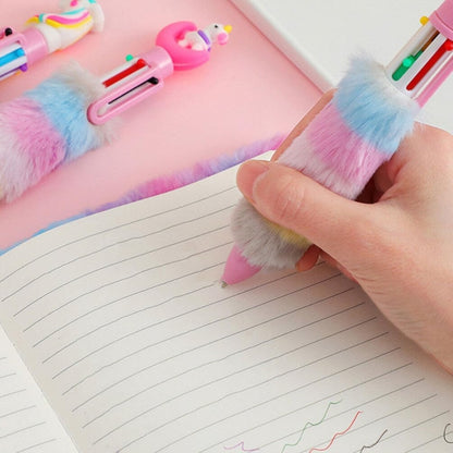 6pcs ballpoint pen stuffed animal