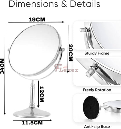 Magnify mirror with plastic frame