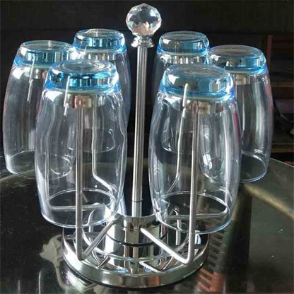 Glass Holder Rack Stainless Steel 6 Cups