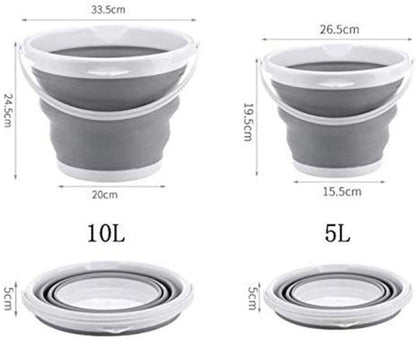 Silicone folding bucket