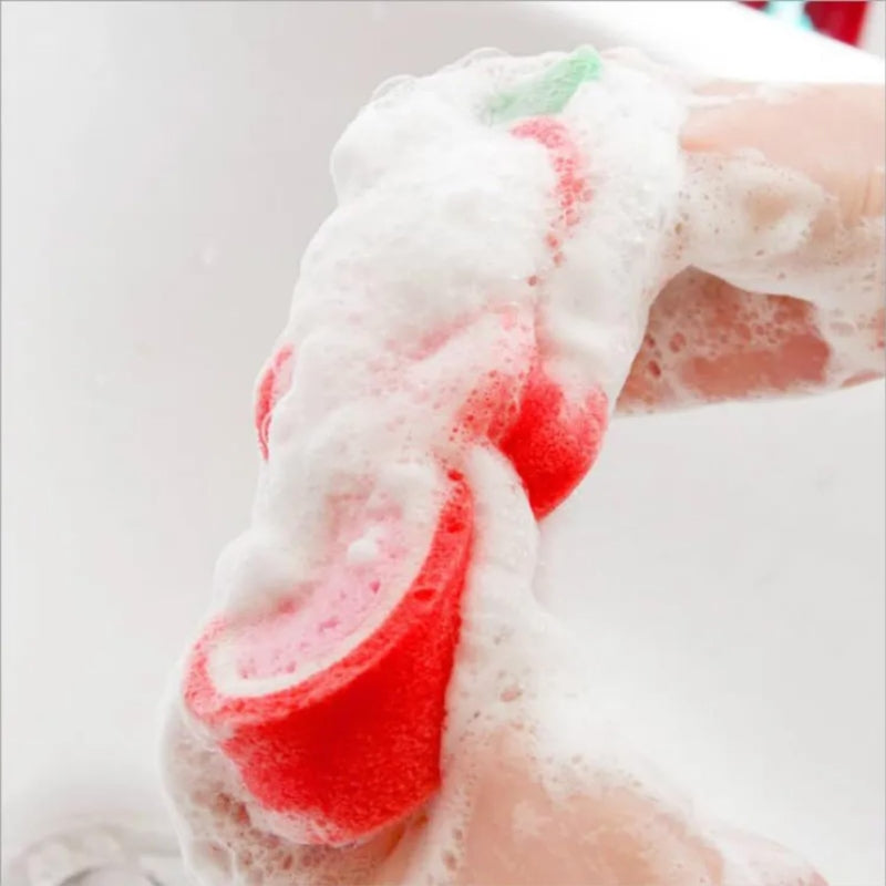Fruit shaped cleaning sponge