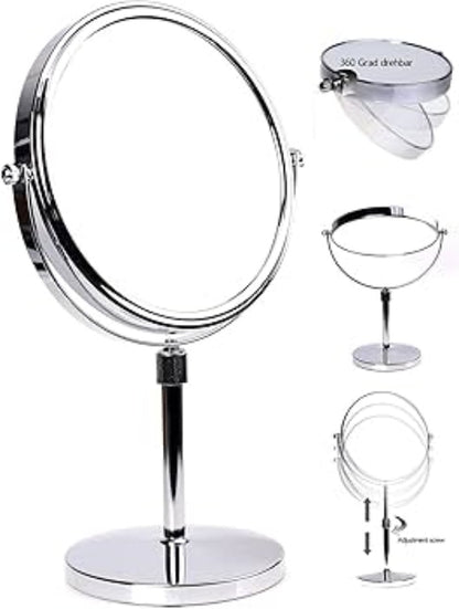 Magnify mirror with plastic frame