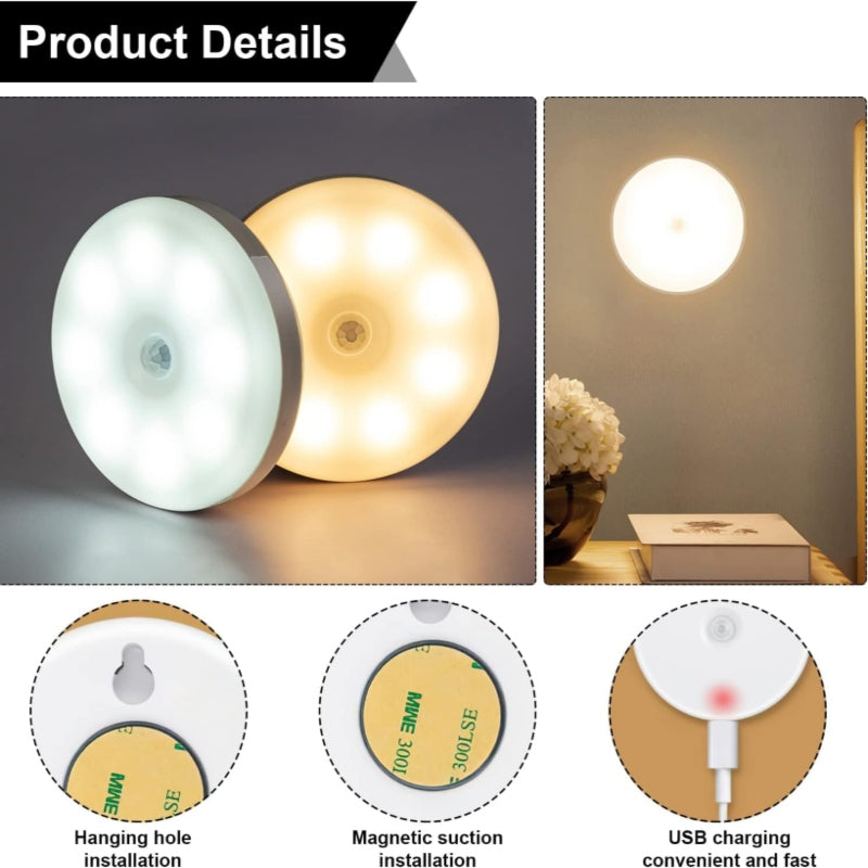 LED Motion Sensor Night Light Wireless