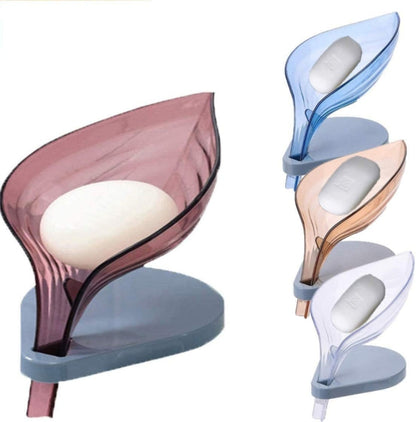 Leaf shaped hollow soap storage holder