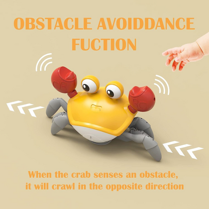 BATTERY OPERATED CUTE SENSOR CRAB WITH LIGHT SOUNDS