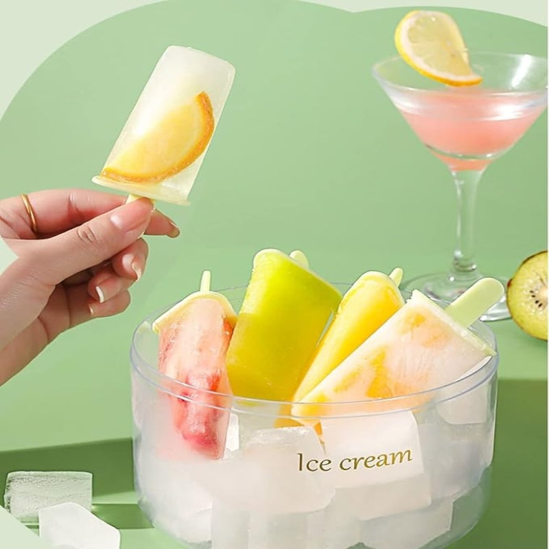 Plastics Ice Cream Mold DIY Dessert Popsicle Moulds Tray Ice