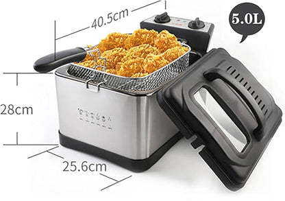 Electric deep fryer of 4.5l tank capacity