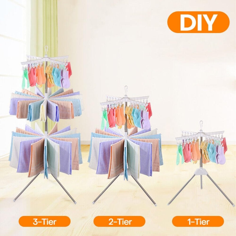 Aluminum foldable cloth drying stand