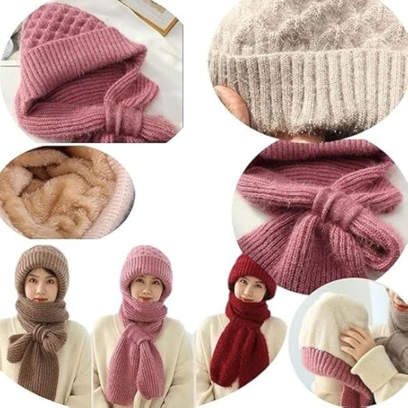 Ear protection windproof cap scarf