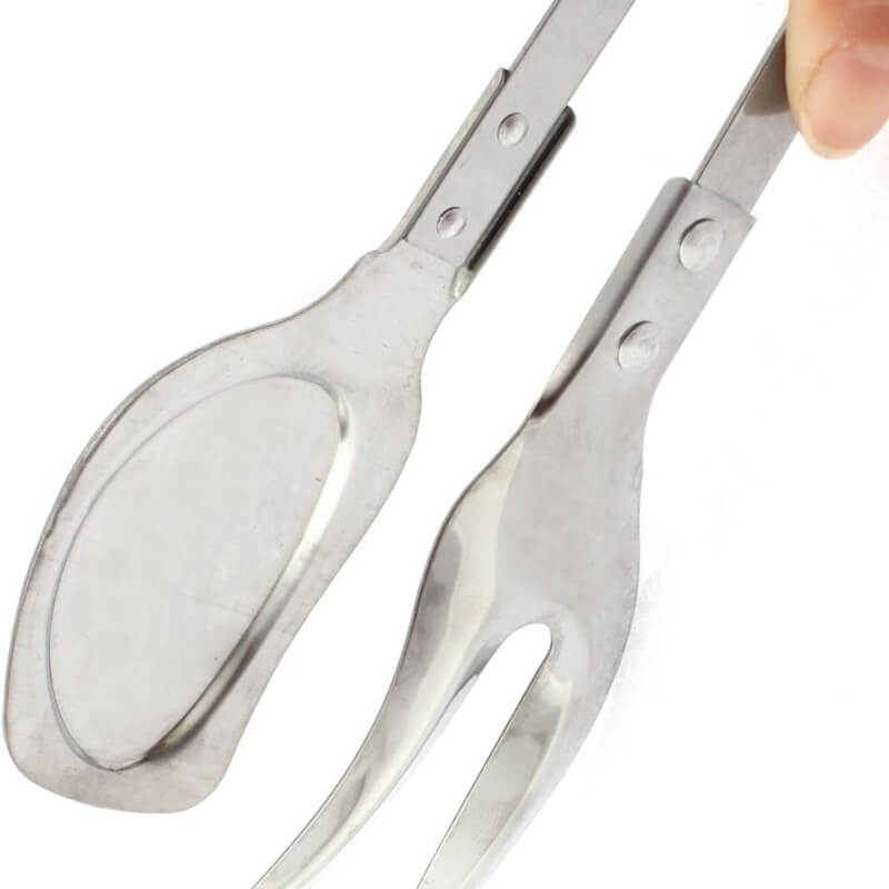 Stainless steel kitchen tongs