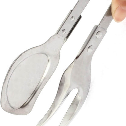 Stainless steel kitchen tongs