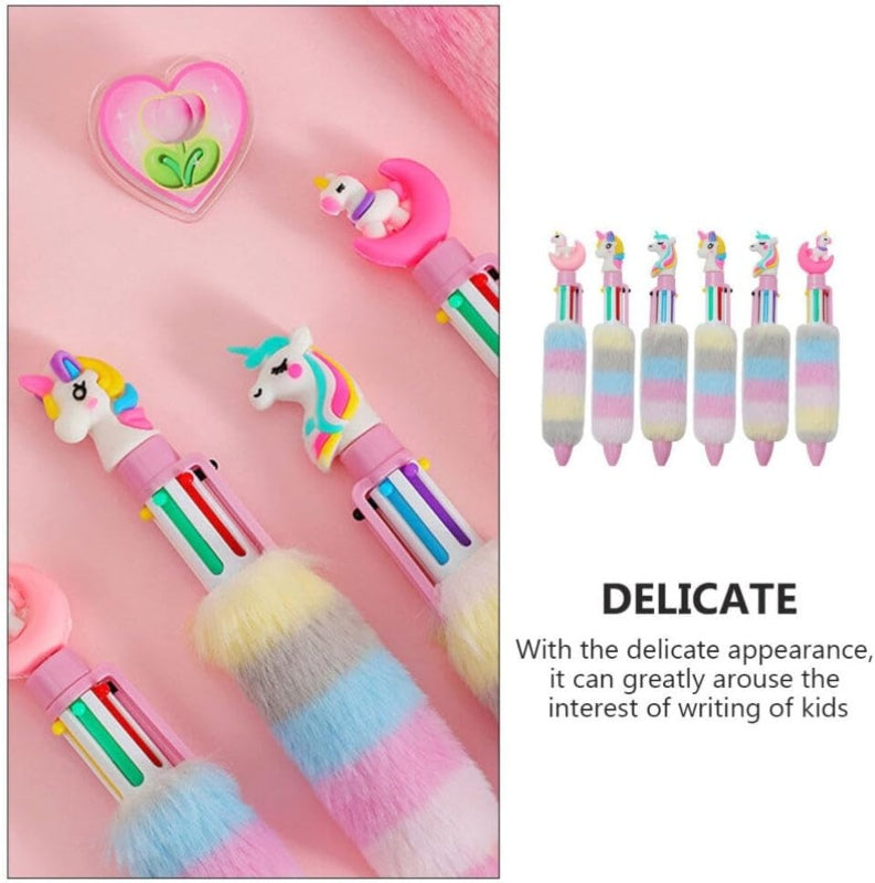 6pcs ballpoint pen stuffed animal