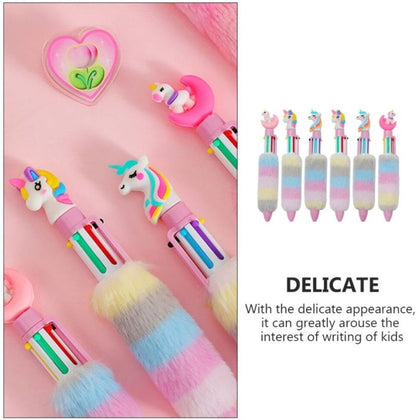 6pcs ballpoint pen stuffed animal