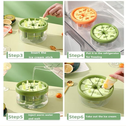 Plastics Ice Cream Mold DIY Dessert Popsicle Moulds Tray Ice