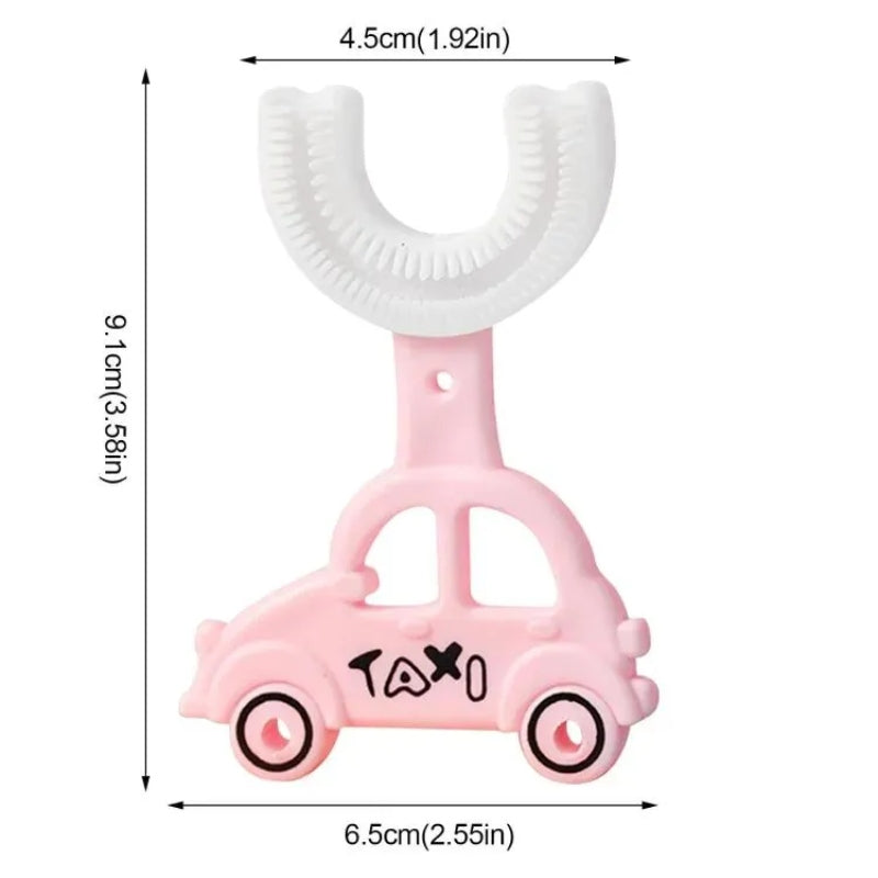 Car shape silicon toothbrush for kids
