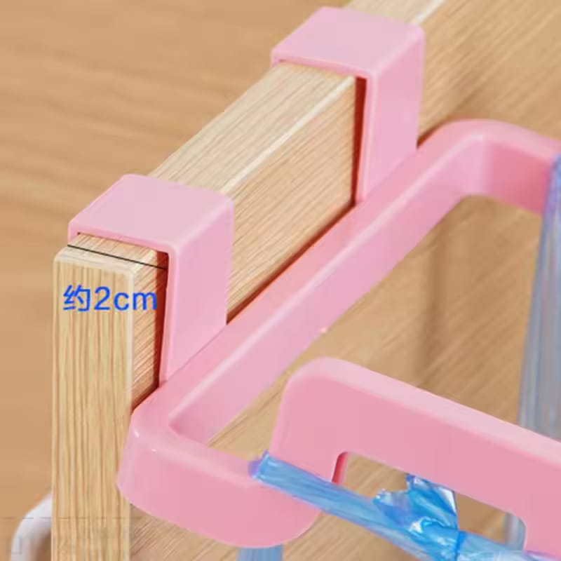 Kitchen cabinet hanging trash rack towel storage plastic