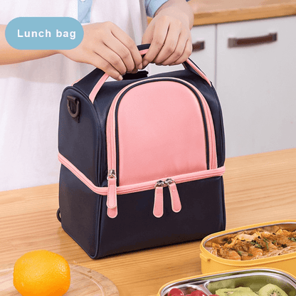 Double layer picnic camping food carrier bag
