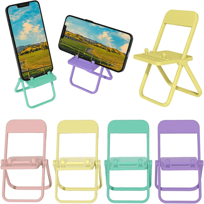 Mini chair cell phone stand foldable 4 pcs