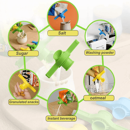 Bag clip pour food sealing storage pack of 6