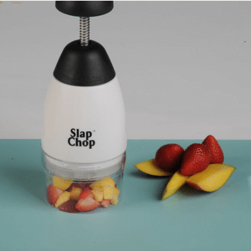 Slap chop slicer with stainless steel blades