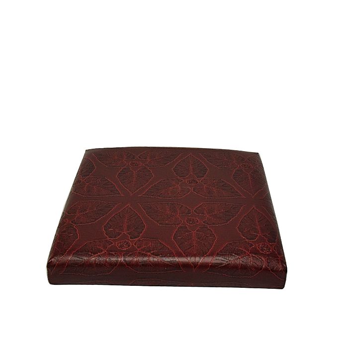 Folding storage ottoman foot rest & stool - maroon