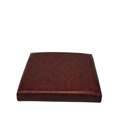 Folding storage ottoman foot rest & stool - maroon