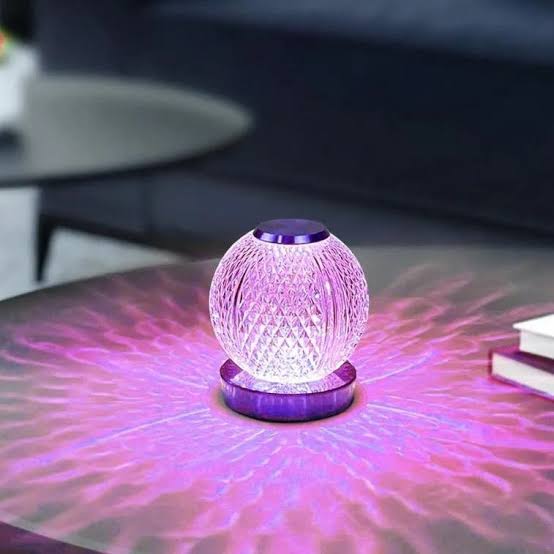 Glass round rgb lamp