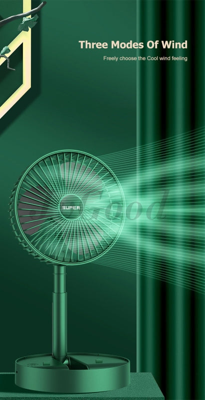 Mini rechargeable table folding fan