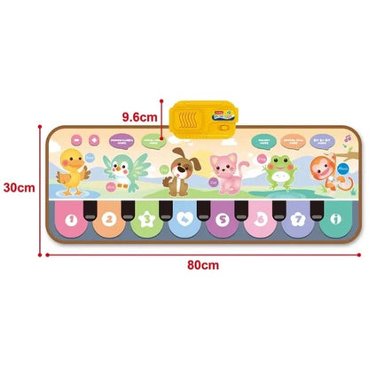 Battery operated piano music mat