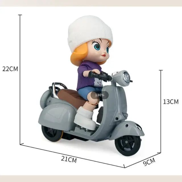 Vespa scooter doll with light sounds.