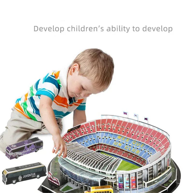 3d puzzle soccer stadium model