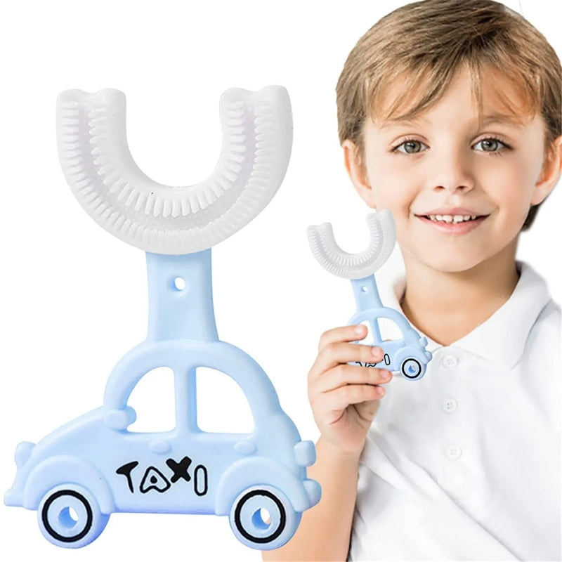 Car shape silicon toothbrush for kids