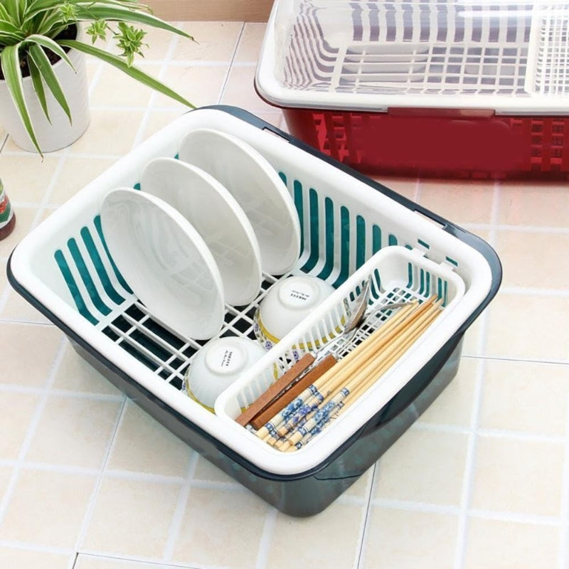 Dish Drainer Rack With Lid