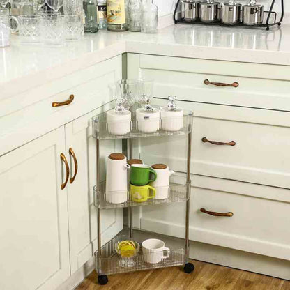 3 Tier Clear Acrylic Corner Bathroom Organizer