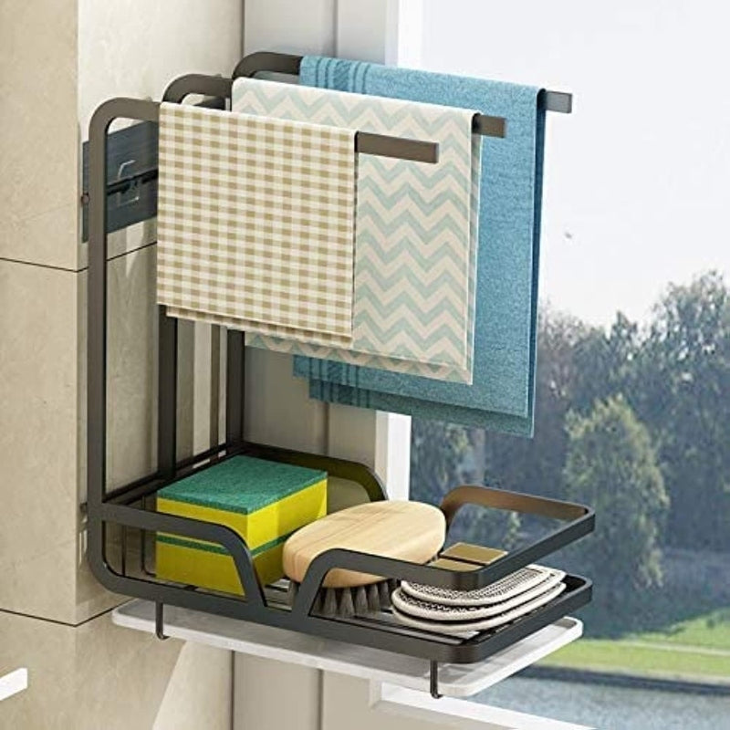 3 pole kitchen sink caddy organizer