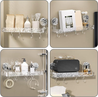 Crystal Suction Wall-Mounted Shelf
